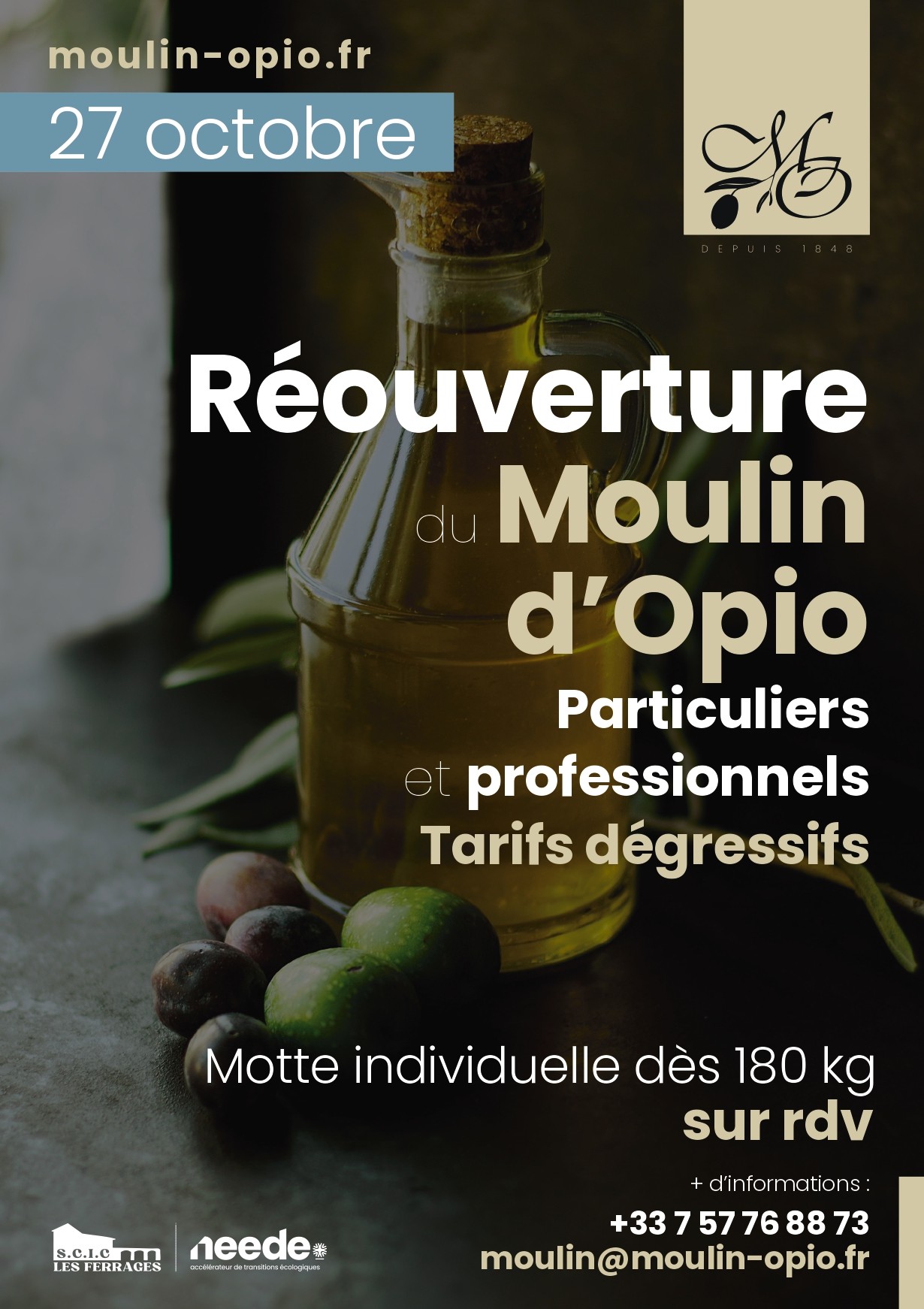 Réouverture du Moulin d'Opio